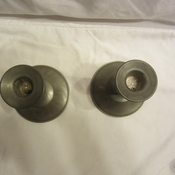 VTG ATC TRINAC PEWTER CANDLESTICKS #700 - Picture 2 of 5